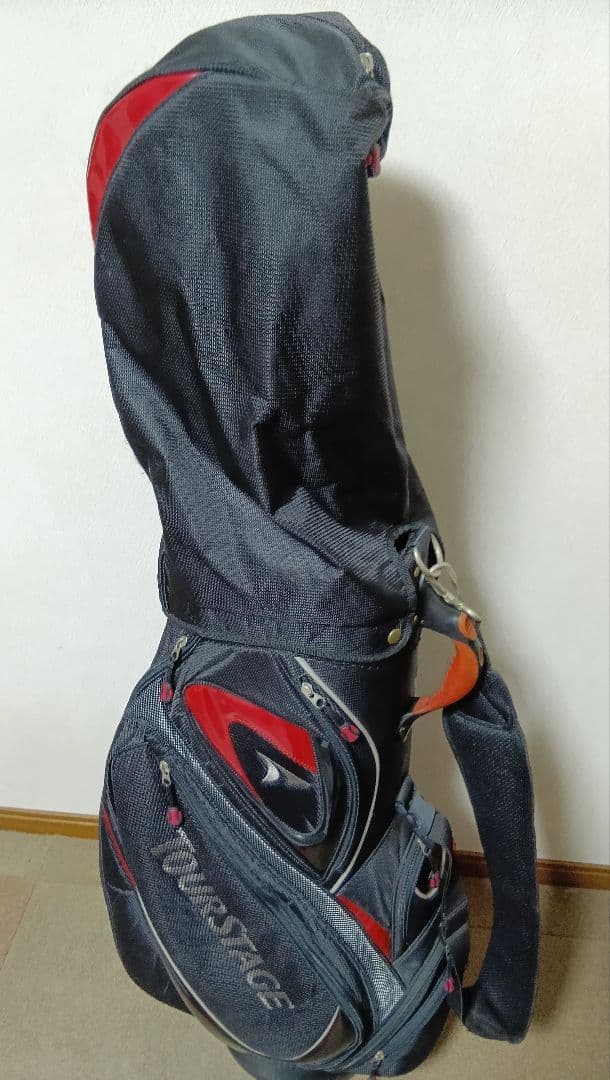 メンズ　キャディバッグ　ツアーステージ　黒