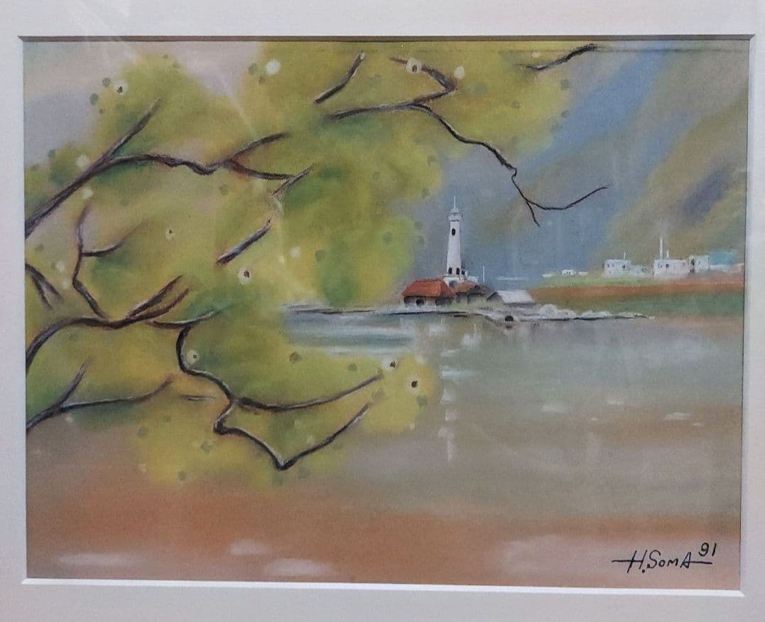 【新槐樹社】　相馬さんの作品　風景画・花 二作品《絵画》