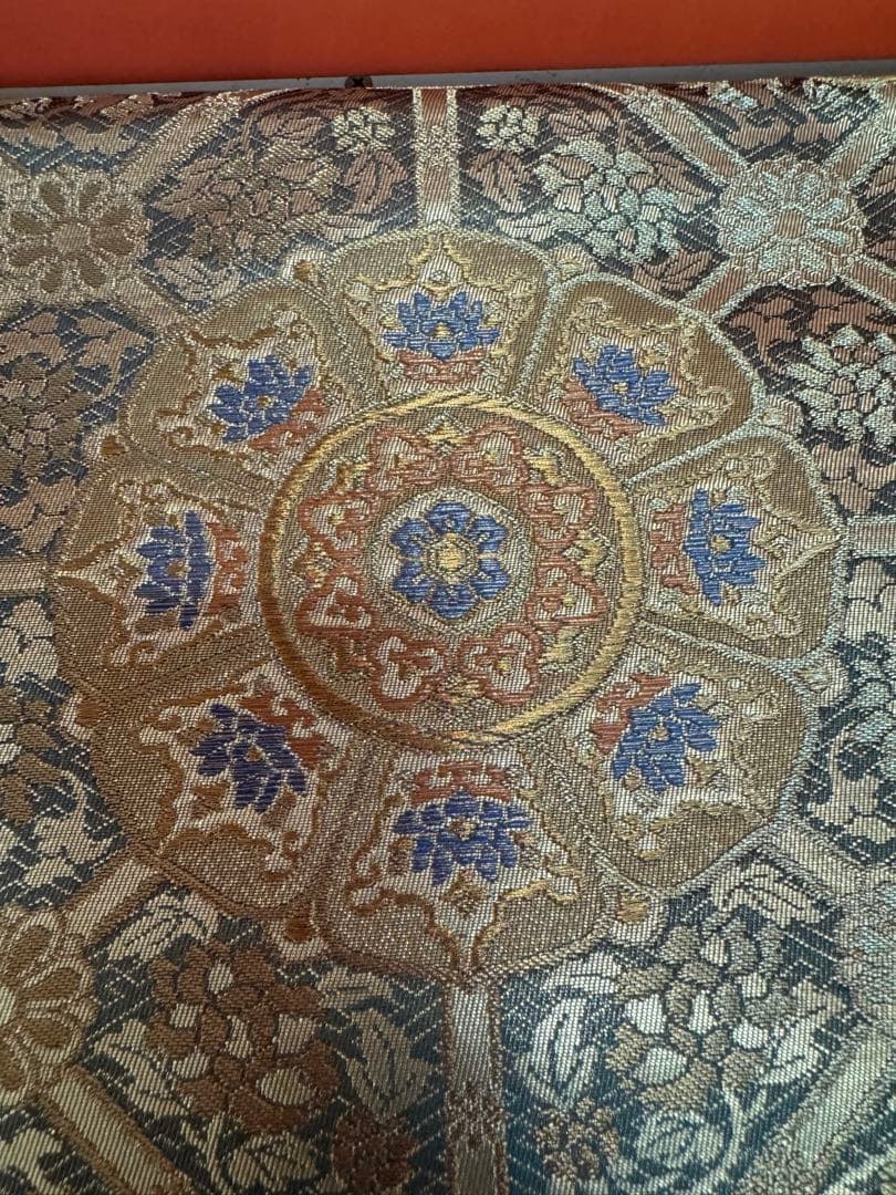 1939 袋帯 古代彫金紋  西陣織   金糸　高級上質上品　約440cm未使用