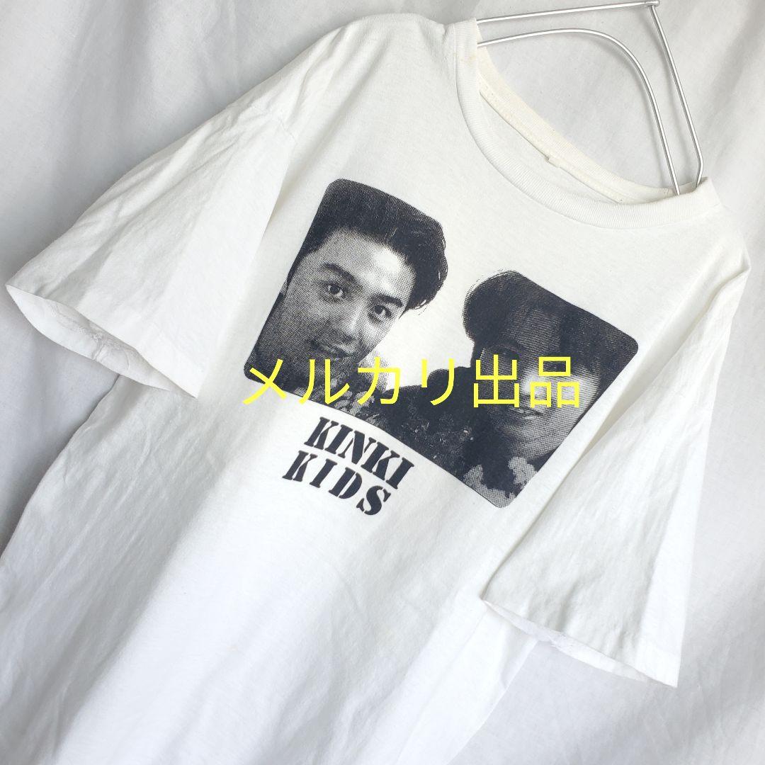 90's KinKi Kids 半袖 Tシャツ キンキキッズ ジャニーズ白黒