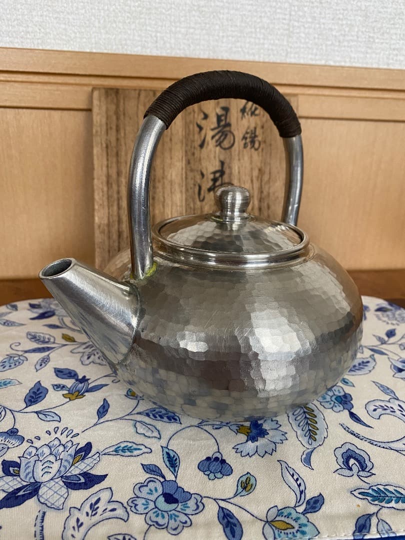 ¥45,000からお値下げ中　純錫（540g）　湯沸かし　茶道具