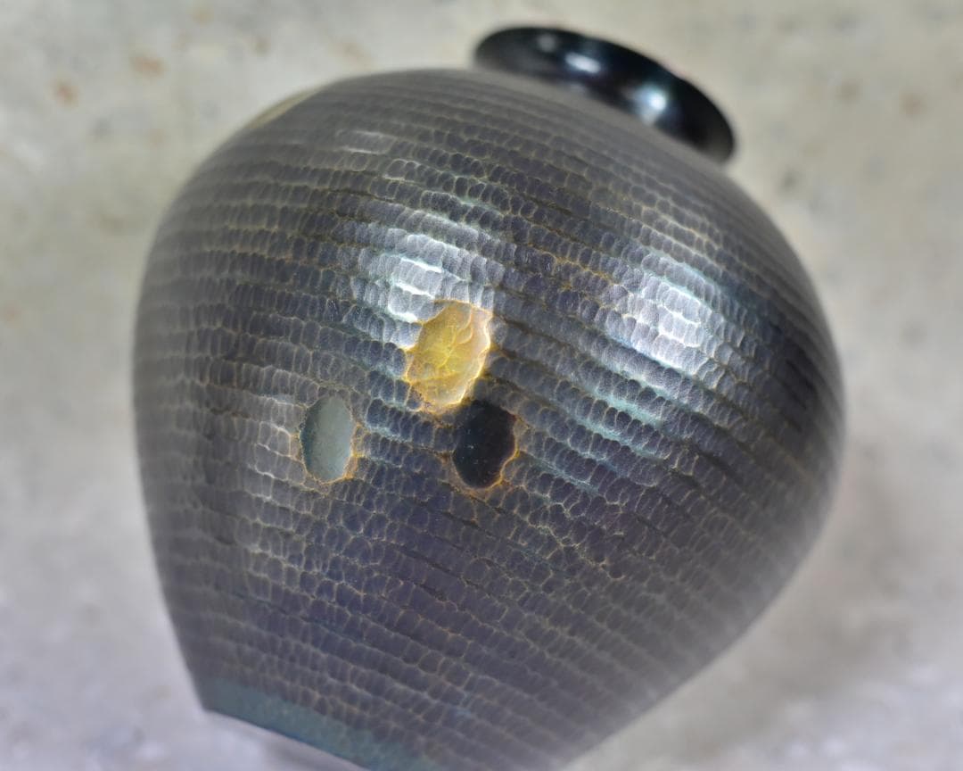 玉川堂鎚起銅器　花瓶２個【極上品】　共箱/インテリア