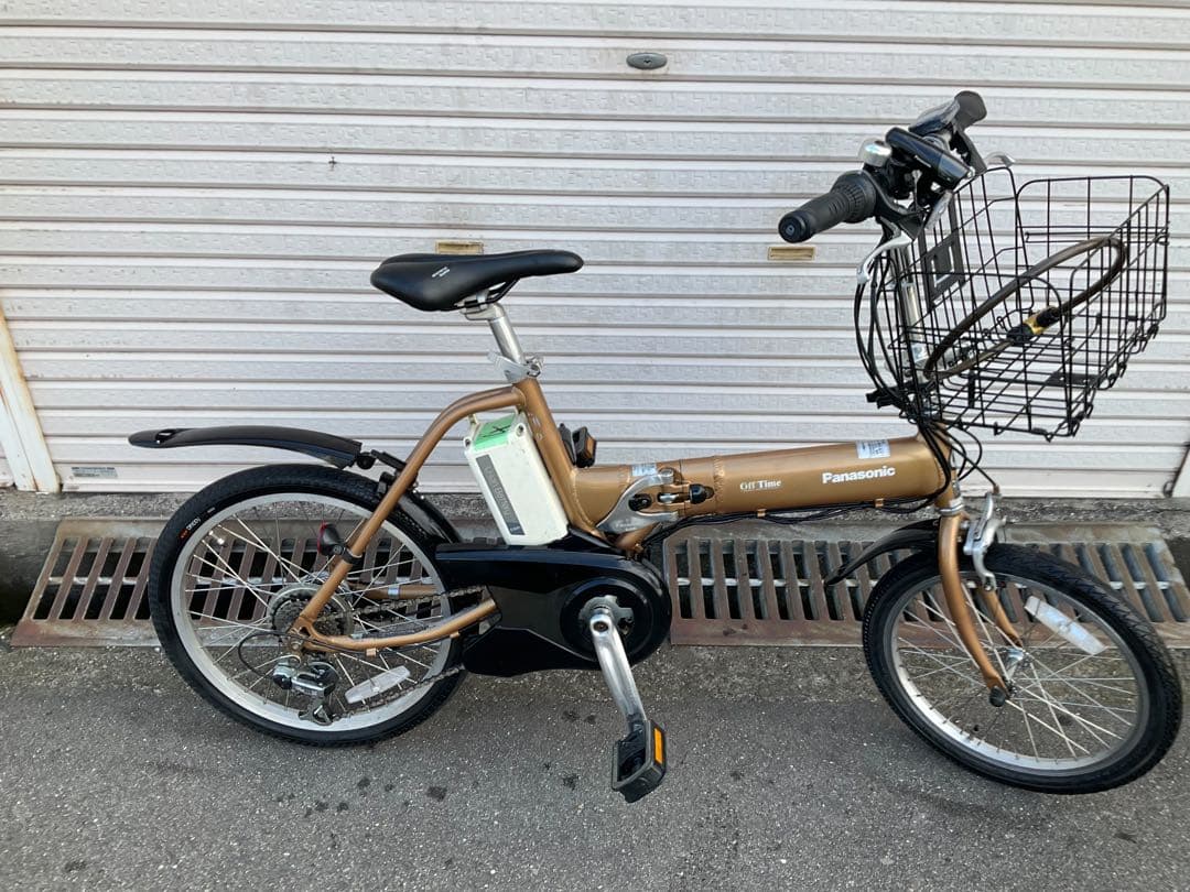 パナソニック新機種電動アシスト自転車OFF time前18.後20インチ折り畳み