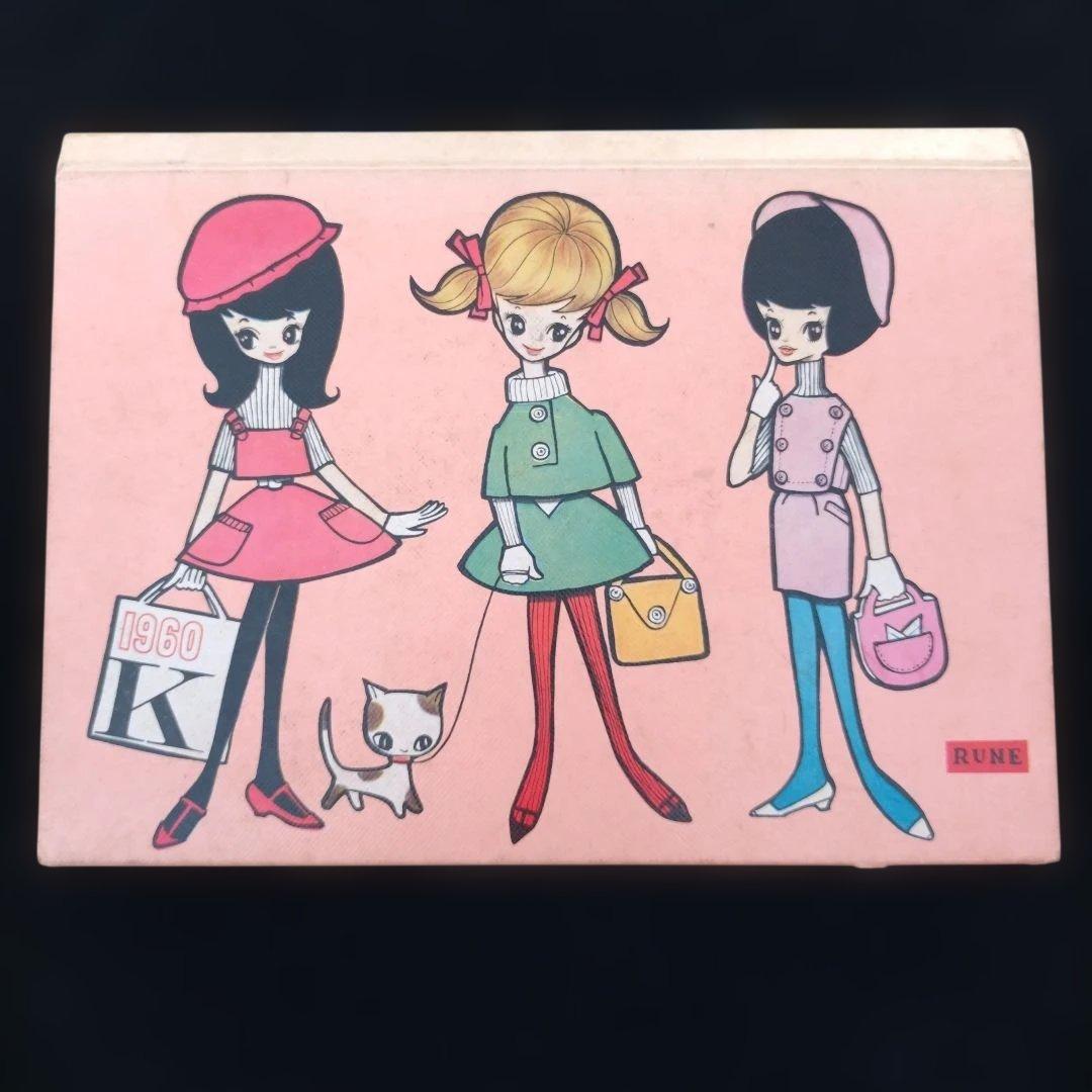 1960年　内藤ルネ　紙製ファイルバッグ　ヴィンテージ