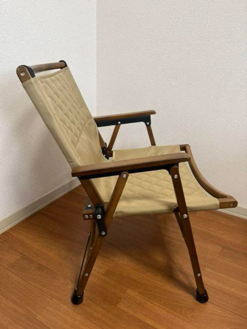 クイックキャンプウッドローチェア サンドカラー