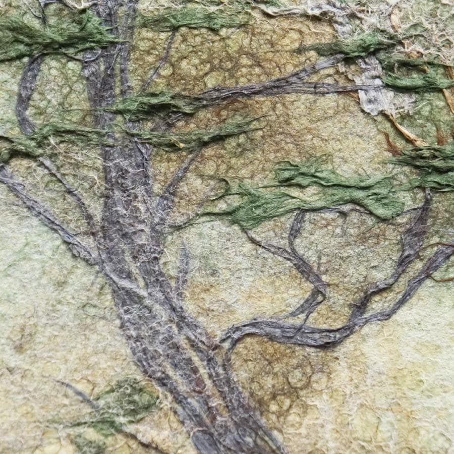 山内一生 人間国宝 小原和紙工芸 和紙工芸 日本画 絵画 額装