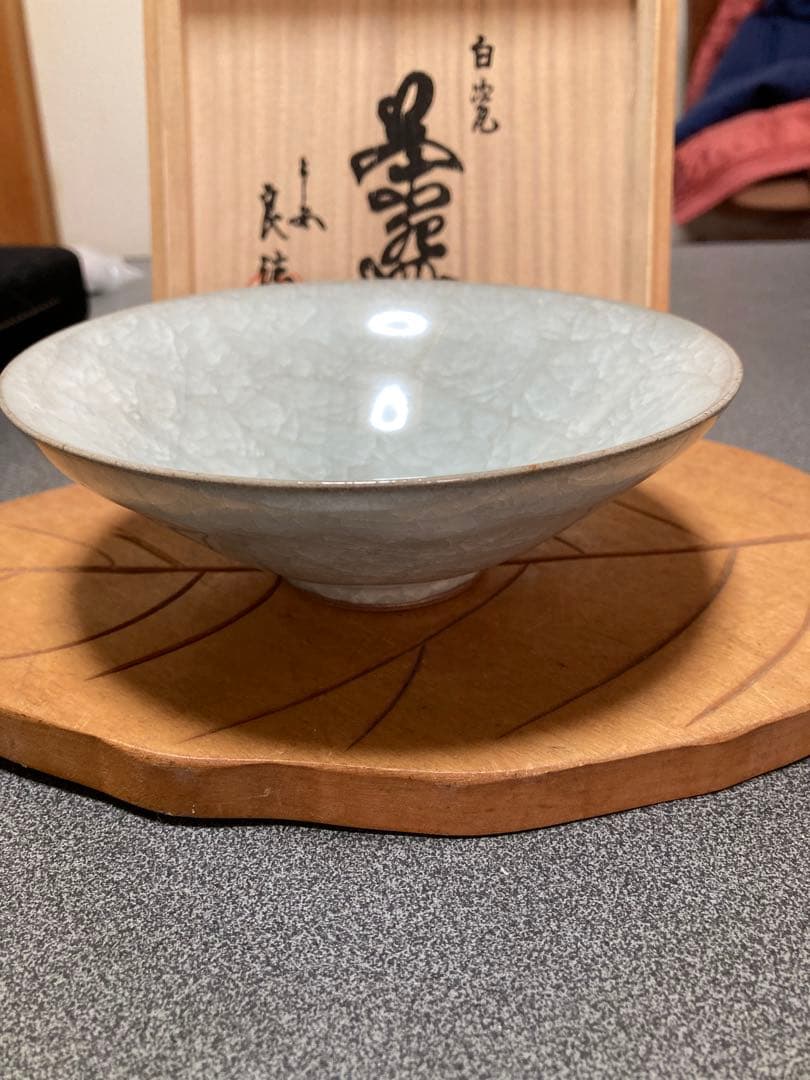 清水焼　壺屋いかい　白瓷良法作抹茶腕