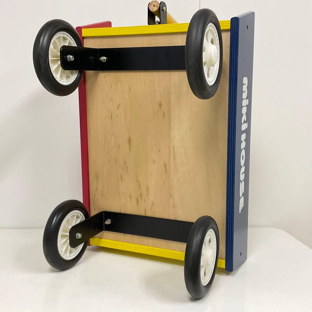 超レア！綺麗！ミキハウス 木製 キャリーワゴン おもちゃ箱