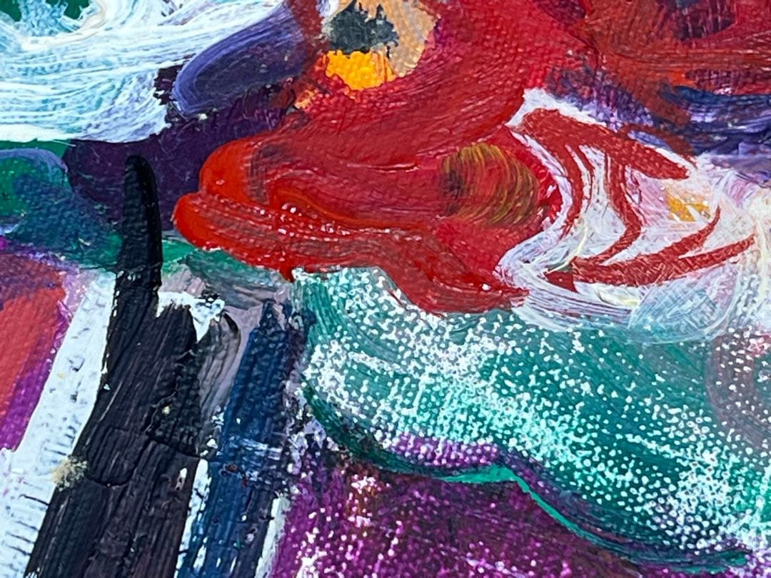 角卓 Taku kado 「華(幼花)」油絵 油彩 肉筆 / 真作保証