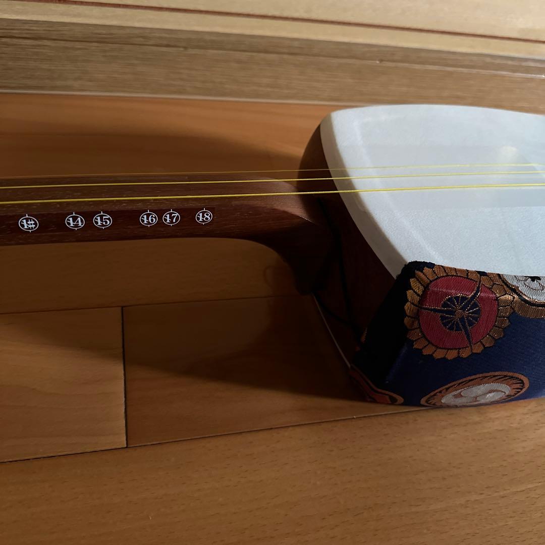 三味線本体 細棹　ソフトケース付き　秋田三味線　長唄等　３弦