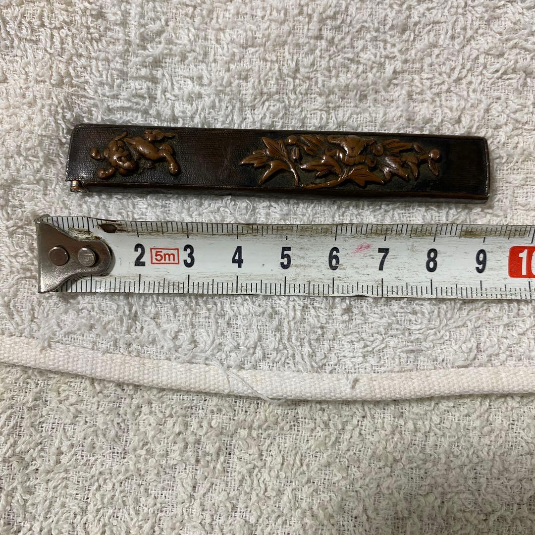 B-16 小柄　柄のみ　武具　刀装具　銅製　日本刀　アンティーク　美術品　工芸品