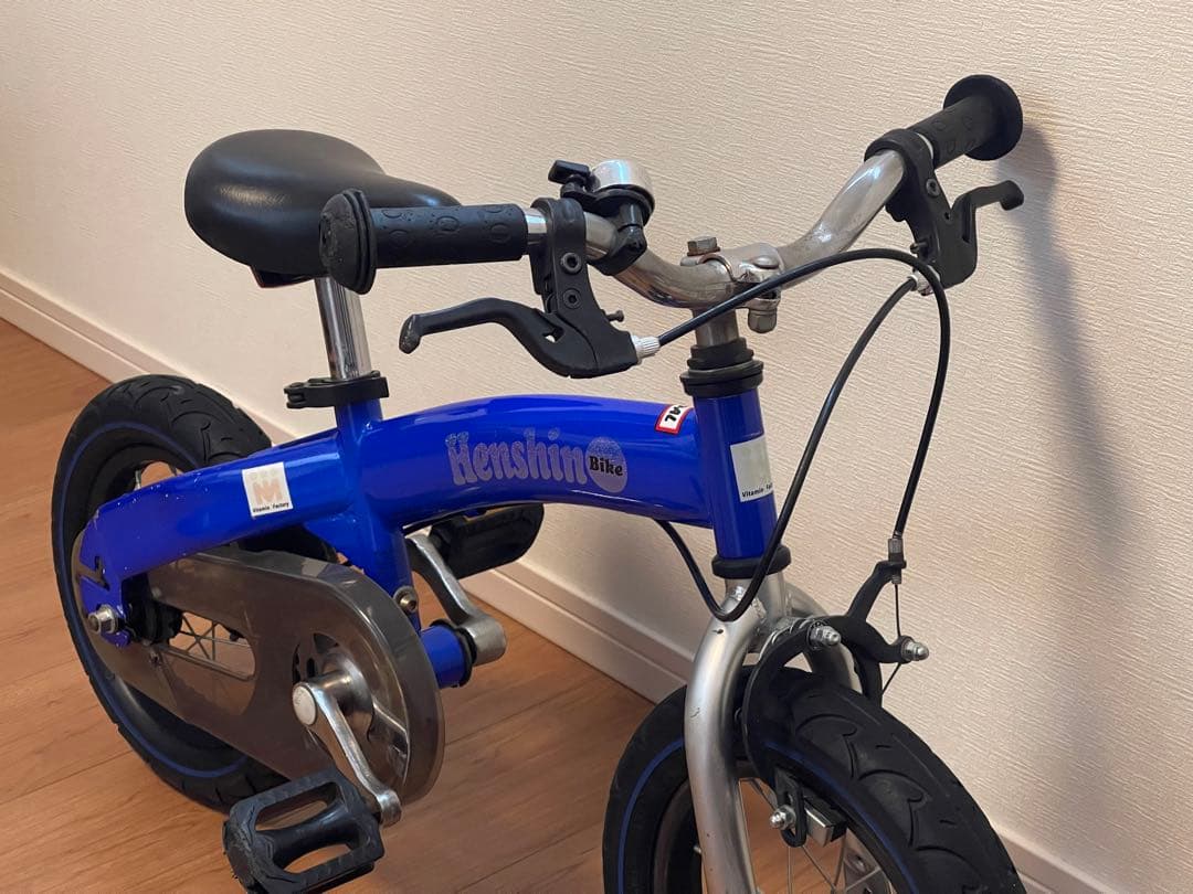 【中古】へんしんバイク 12インチ ブルー 幼児用自転車本体