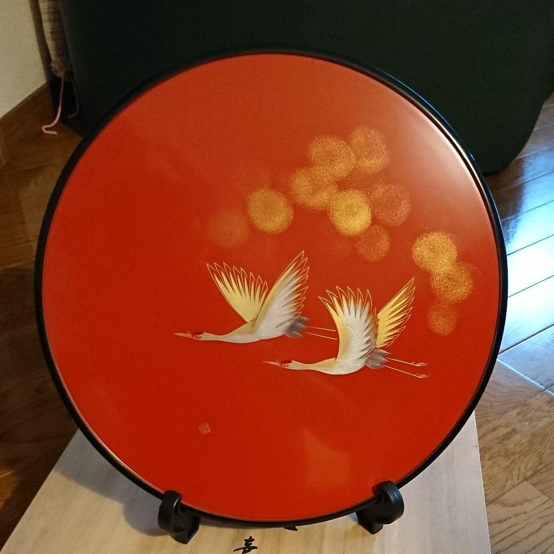 252) 輪島塗 日乃丸盆