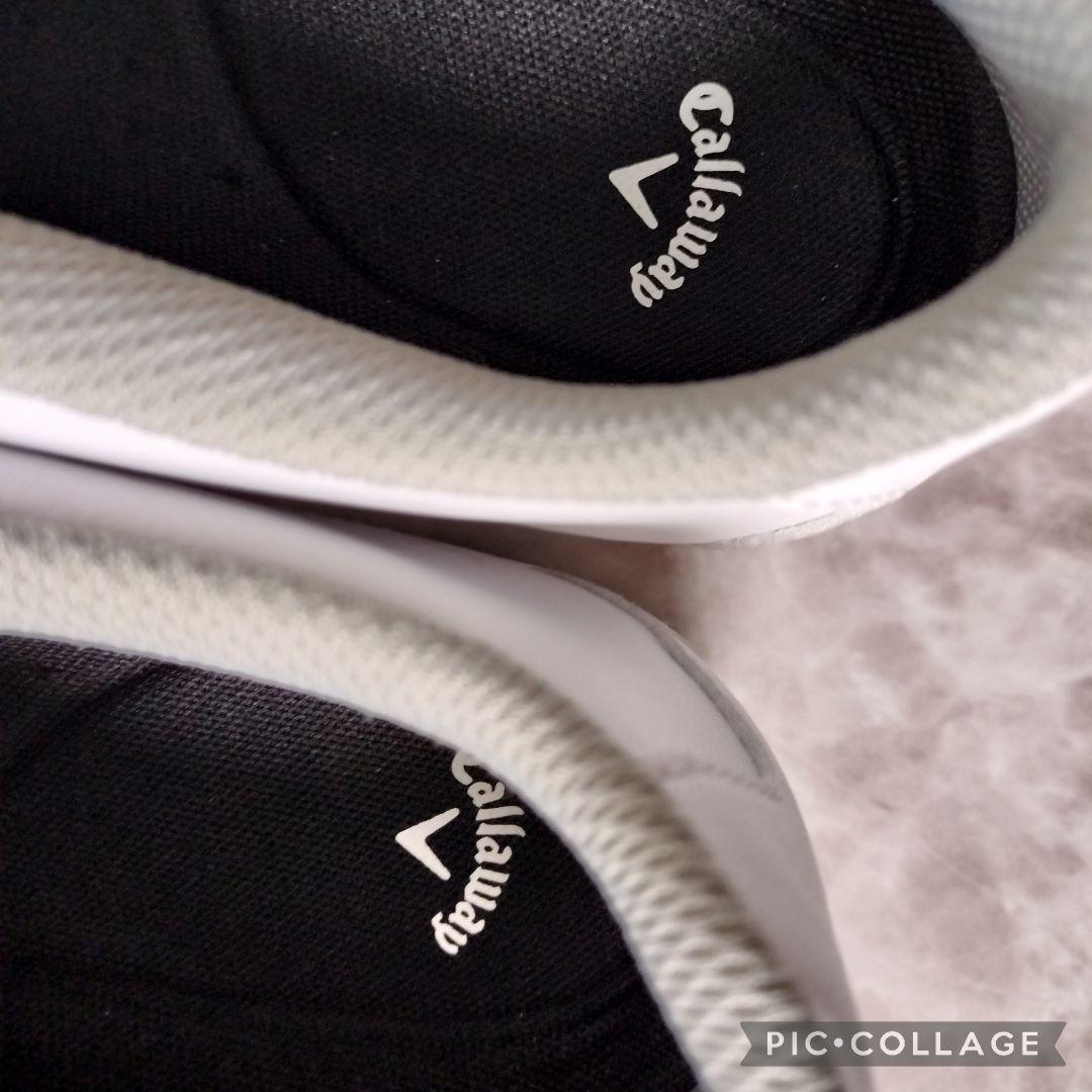 【新品】キャロウェイ ゴルフスパイク BOA ダイアル式レザー 24cm　白紺