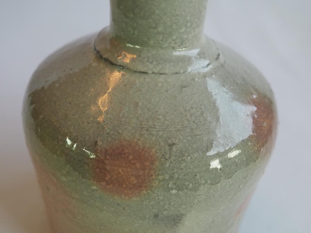 13代田原陶兵衛造『萩焼砧花入』（共箱）