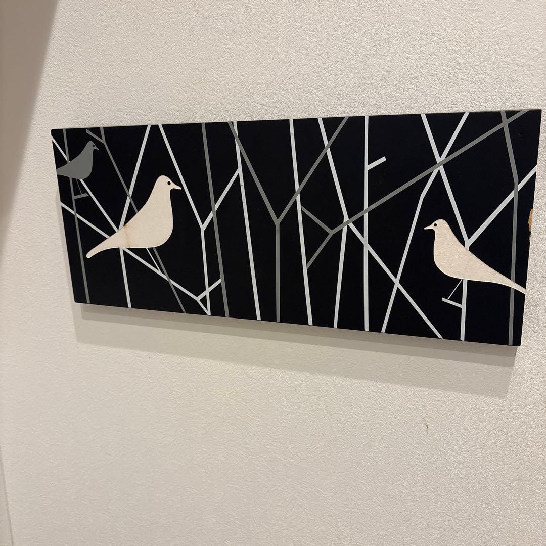 白*湖様 ACTUS 鳥と木のデザイン アートパネル