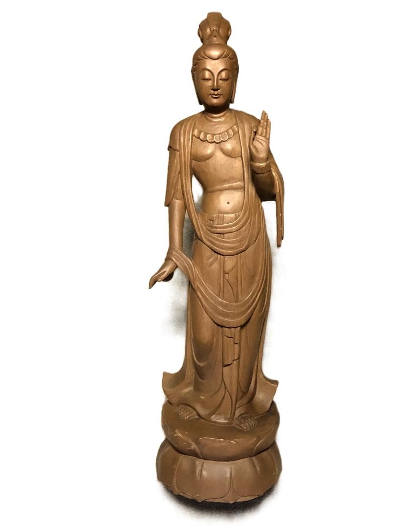 【 春山作 聖観音菩薩立像 】　一木造　高さ64ｃｍ