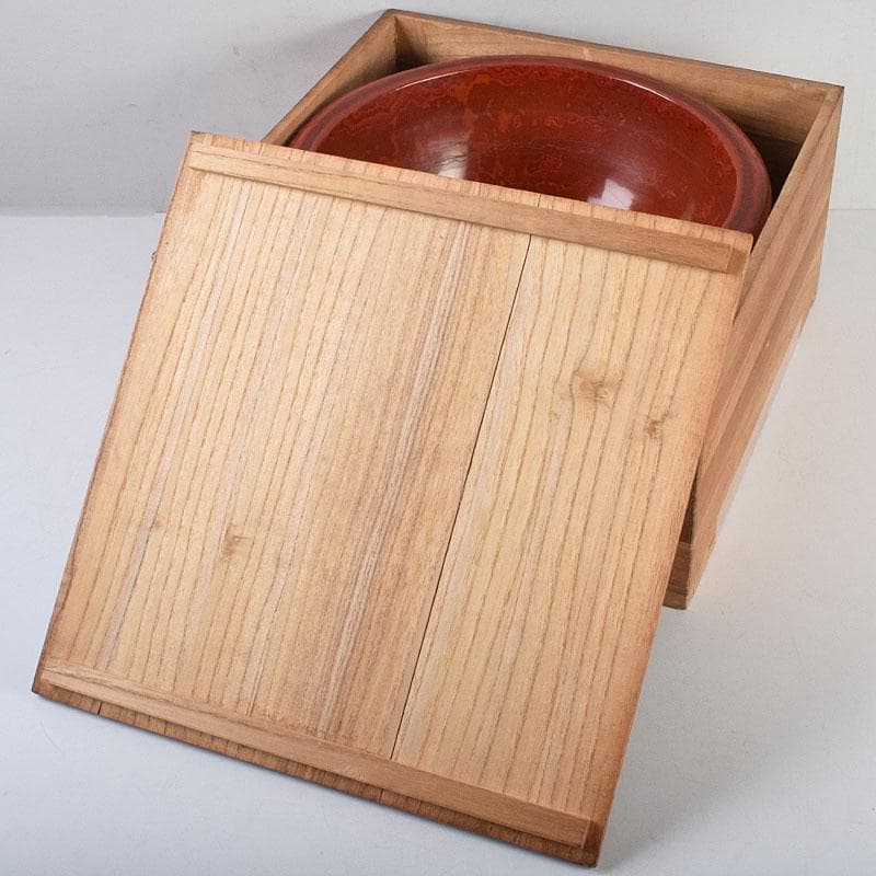 根来塗　朱塗　乾漆鉢　丸鉢　大鉢　時代箱付　V　R9277B