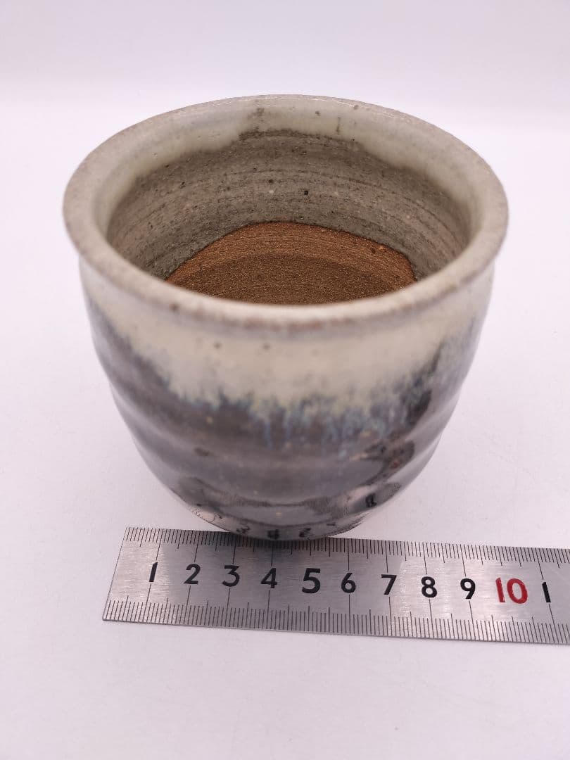 c594【新品・未使用】唐津 火入 鏡山窯 井上東也 木箱 茶道具 古物