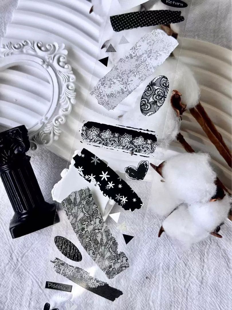 霖蓝汐原创手账《布艺面料》海外マスキングテープ　マステ 【2239】