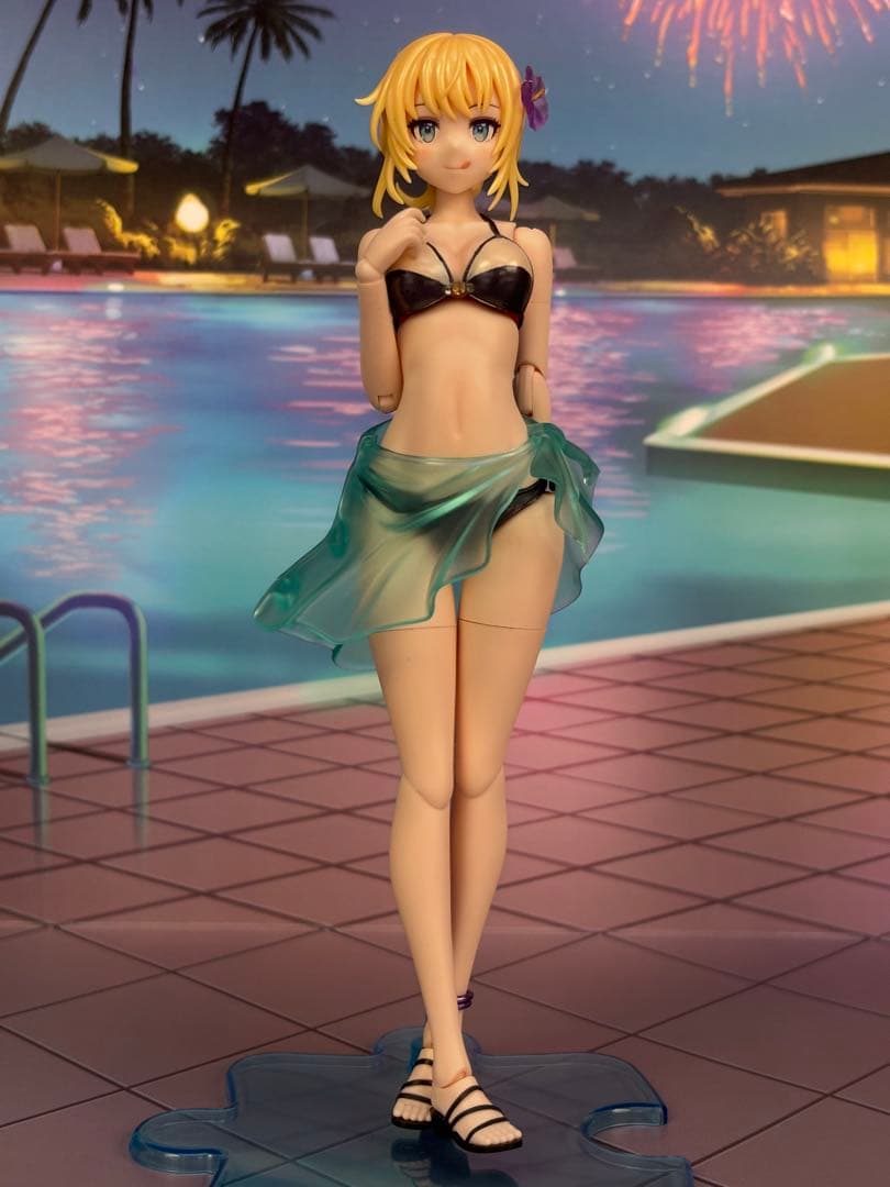 創彩少女庭園 佐伯リツカ水着ヘアアレンジVer1/10プラモデル 塗装済完成品