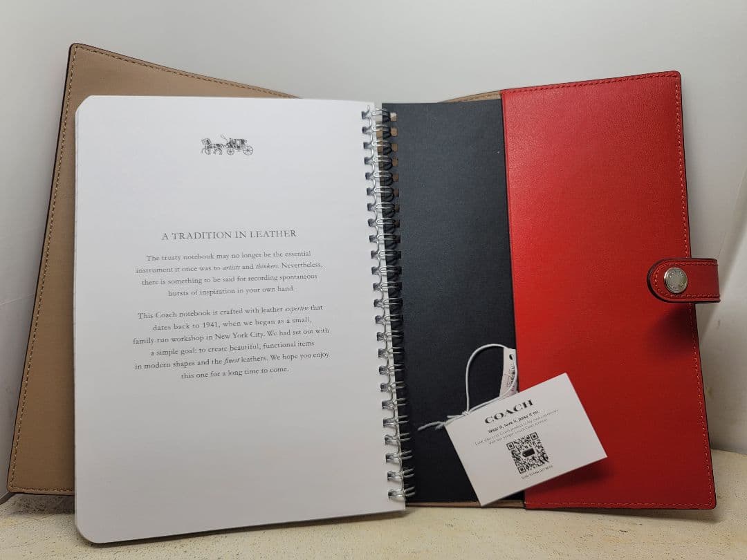 COACH☆コーチ新品未開封☆シグネチャーノートカバー☆リングノート付き