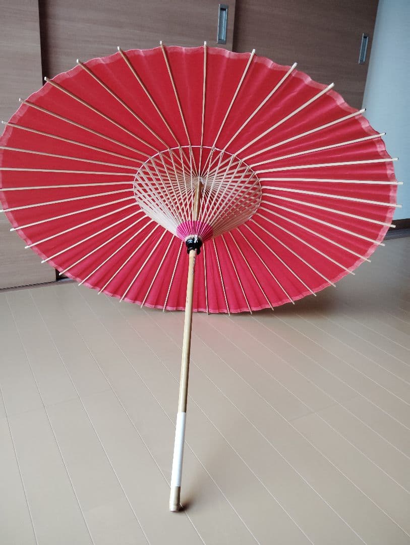 舞踊用小番傘蛇の目傘赤