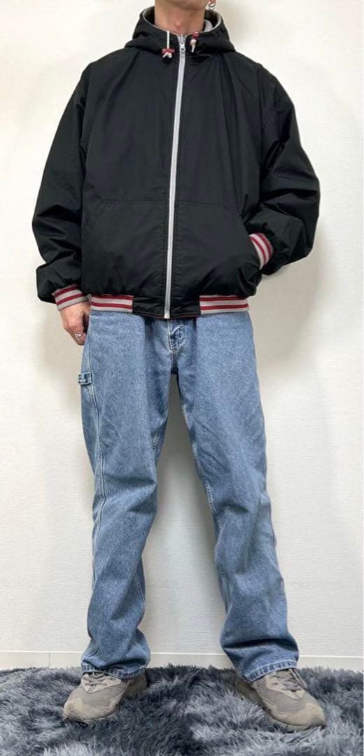 90s〜 nfl nylon × fleece reversible jkt