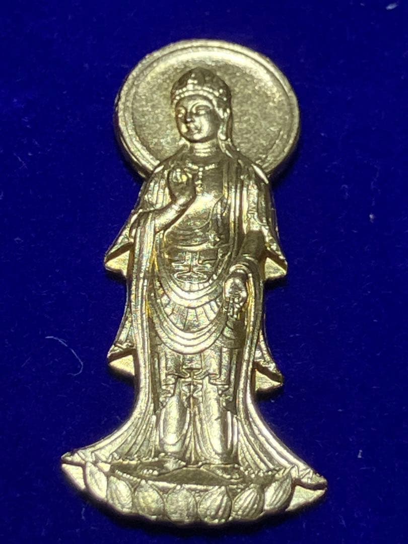 純金　K24 24K 観音菩薩様　珍品 逸品　日本国造幣局刻印