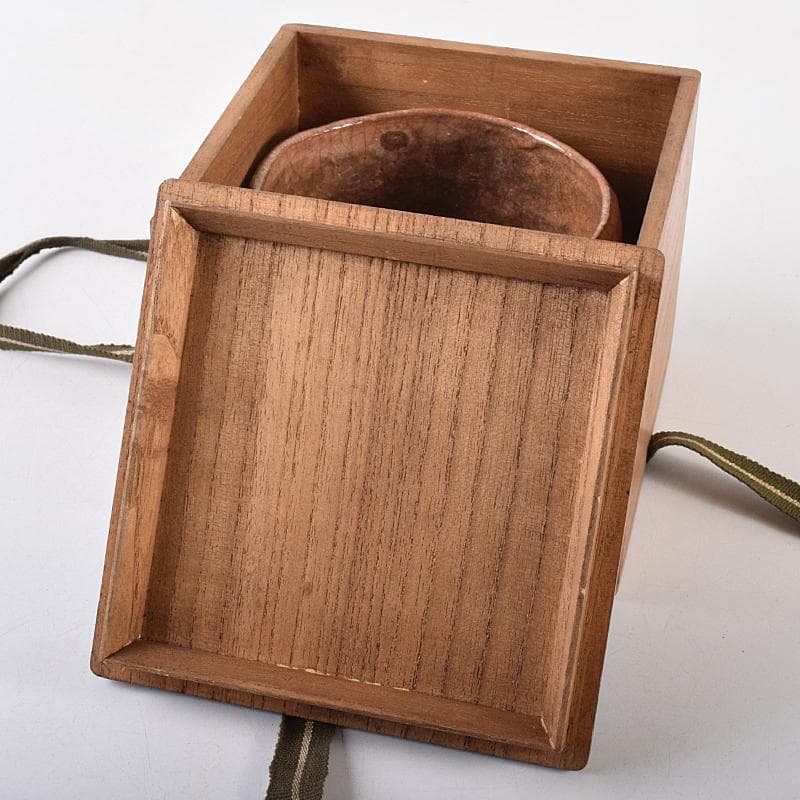 茶道具　楽吉左衛門　赤楽茶碗　共箱　D　R8674