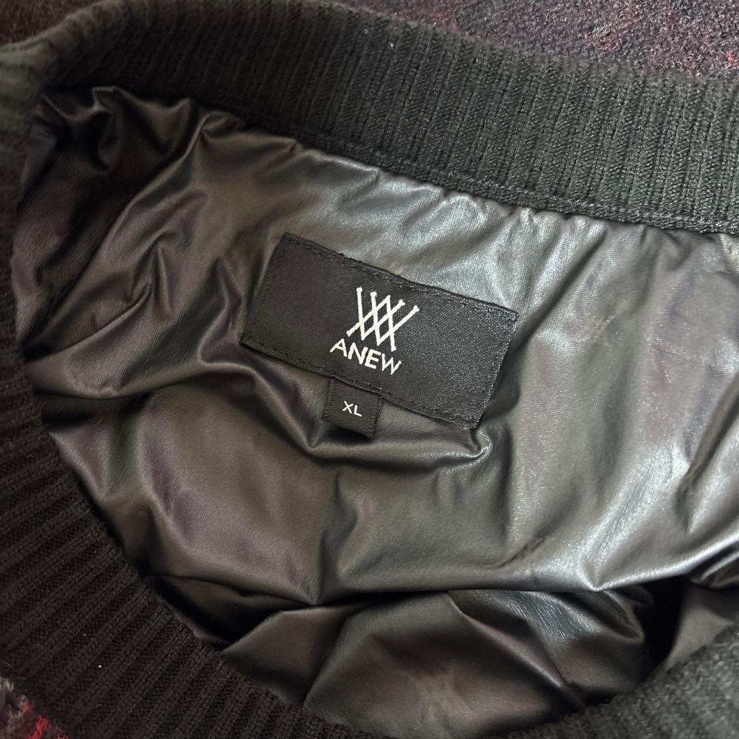 ANEW GOLF アニューゴルフ メンズチェックポイントセーター ニット