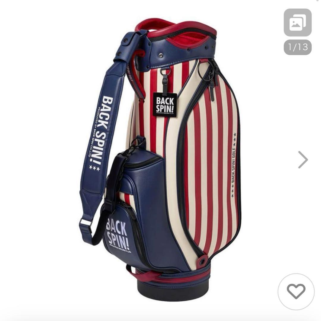 新品未使用！ BACK SPIN ゴルフキャディバッグ　おまけ　カートバッグ付き