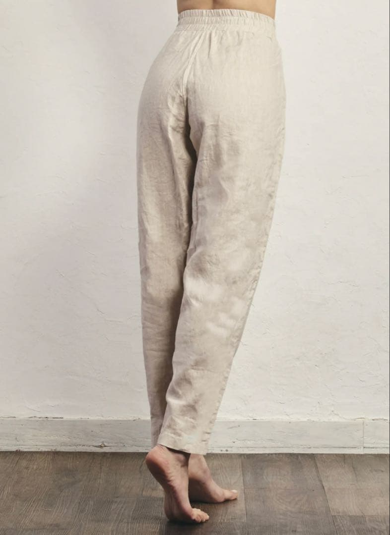 yinyang yogawearリネンファーマーズパンツ