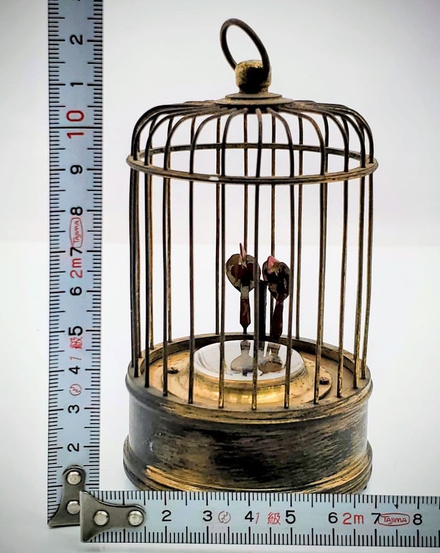 レトロ　鳥籠　置時計　目覚まし時計　稼働 ヴィンテージ　アンティーク