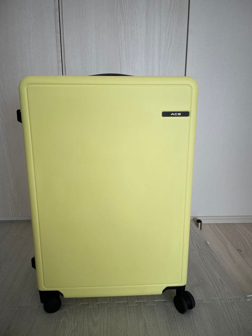 【1度のみ使用】ACE キャリーケース レモンイエロー　63L