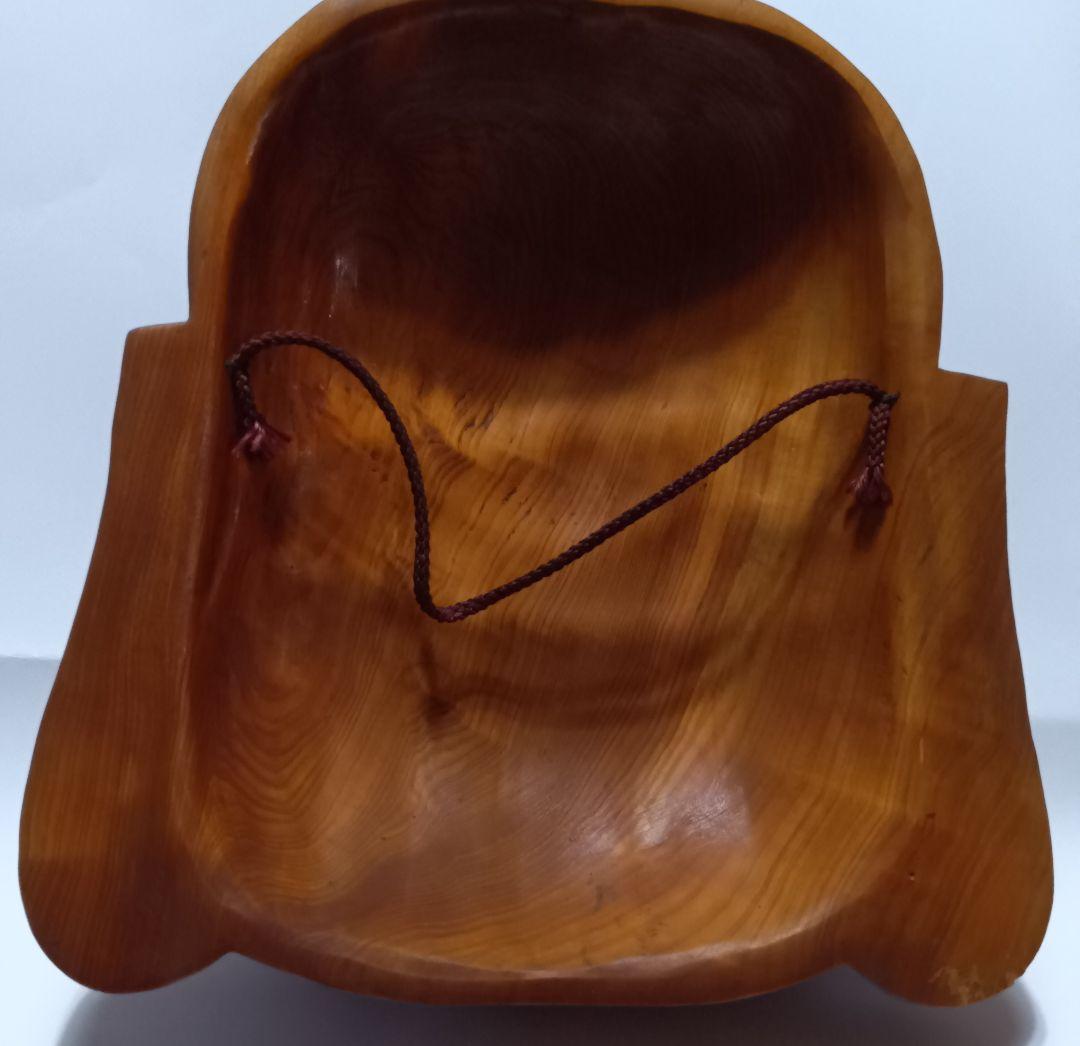 【大型】#木彫り お面 木製 民芸 壁掛け 表情豊か 経年変化あり