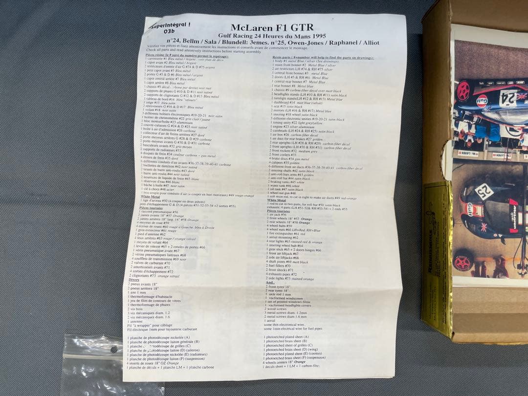 【作成未完品】McLaren F1 GTR 1/24 Renaissance
