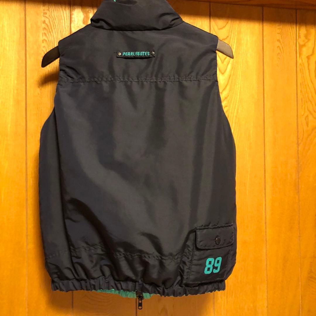 パーリーゲイツ　ダウンベスト　リバーシブル　ロゴ　ゴルフ　防寒