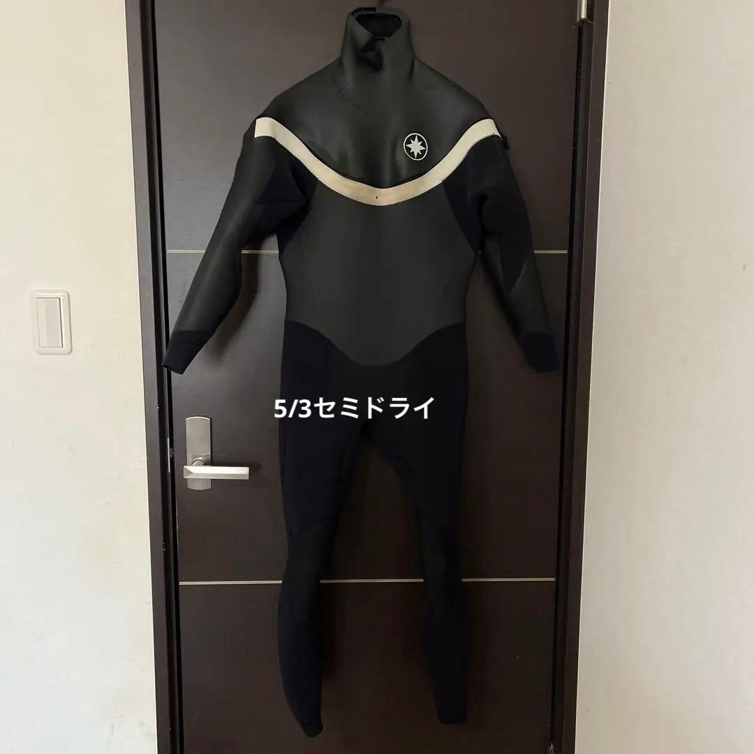 セミドライスーツ ブラックラバー　5/3㎜フルスーツ　ＳＭサイズ