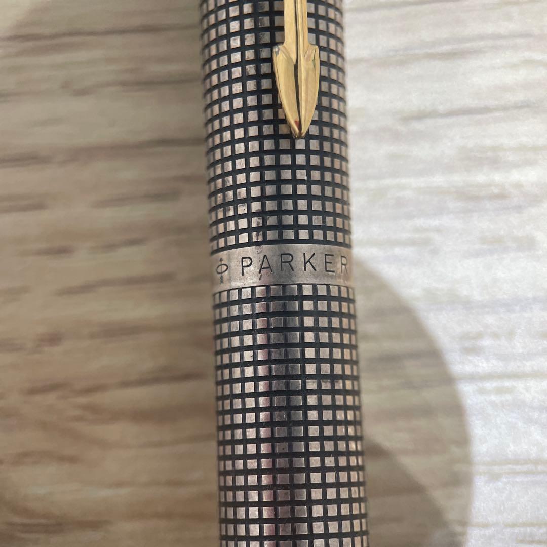 Parker 万年筆 グレー チェック柄