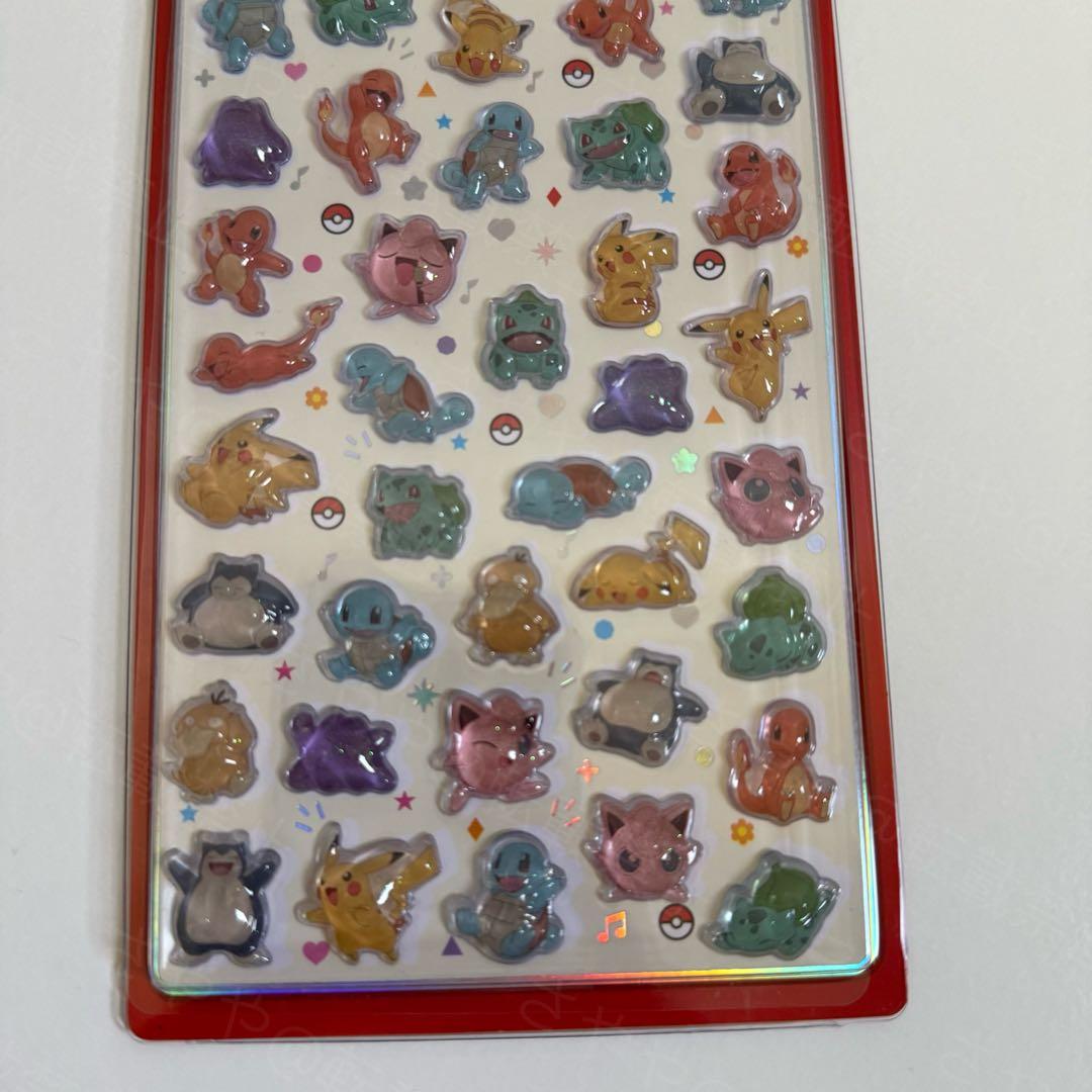 【韓国限定】ポケモン ボンボンドロップ風 3Dシール 4種4セット