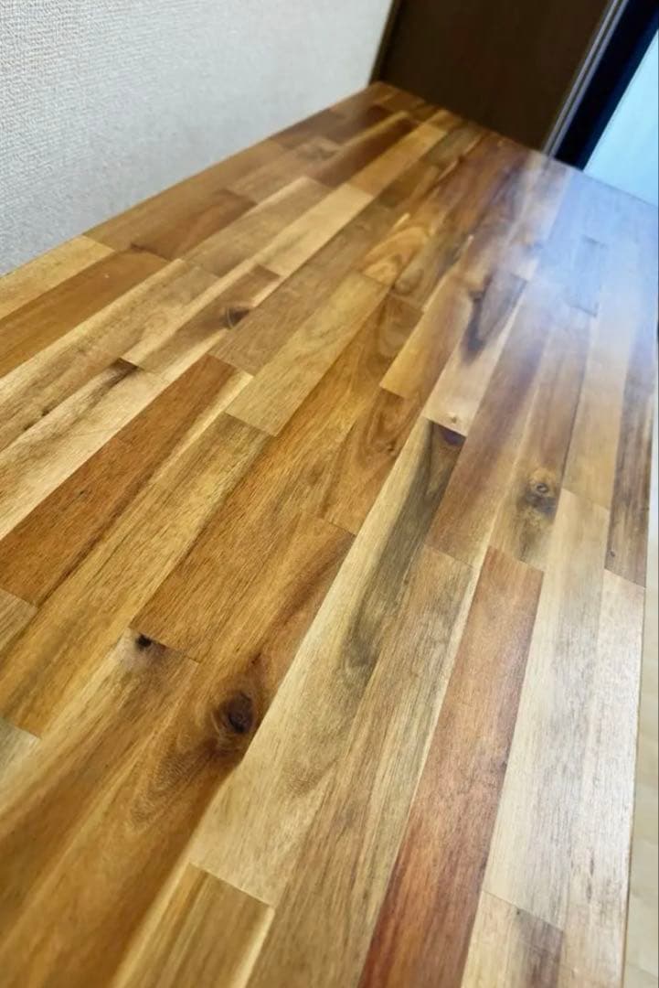 【専用収納袋セット】　耐水ウレタン塗装　木製キッチンテーブル　キャンプ　アカシア