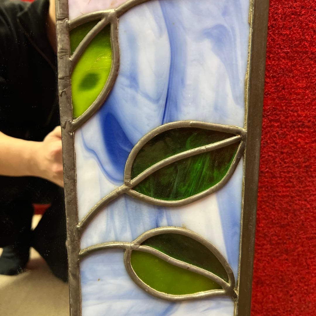 アンティーク　ステンドグラス　76.8×58㎝　タサコサ　東な8-0121④