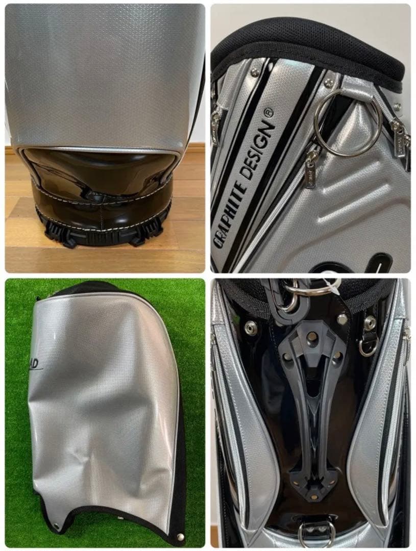 新品未使用　グラファイトデザインキャディーバック　9.5型　　シルバー
