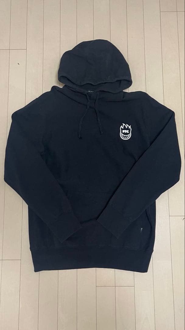 FTC SPITFIRE プルオーバーパーカー フーディ XL 黒 両面プリント