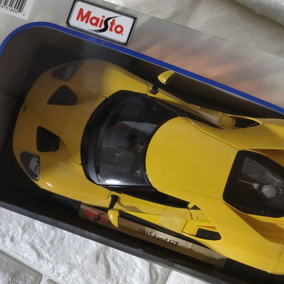 《ミニカー》★Maisto『2017 Ford GT』1/18 ☆YELLOW