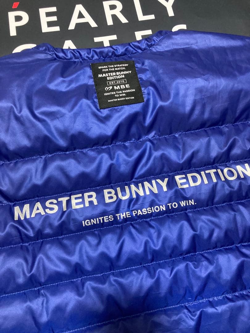 新品 パーリーゲイツ マスターバニー リップストップ撥水ジャケット (4)M/青