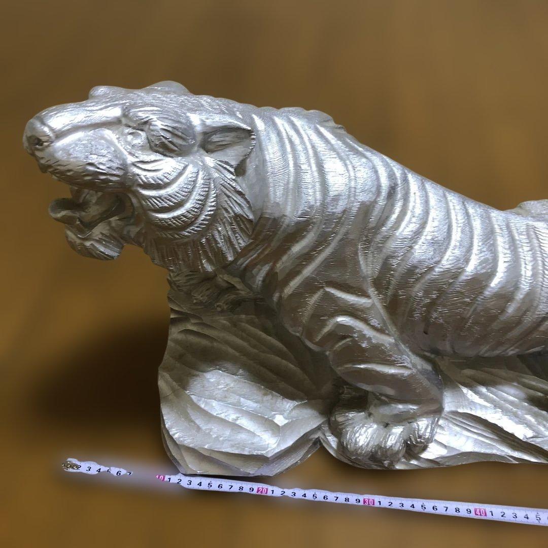 木製虎彫刻 約60cm