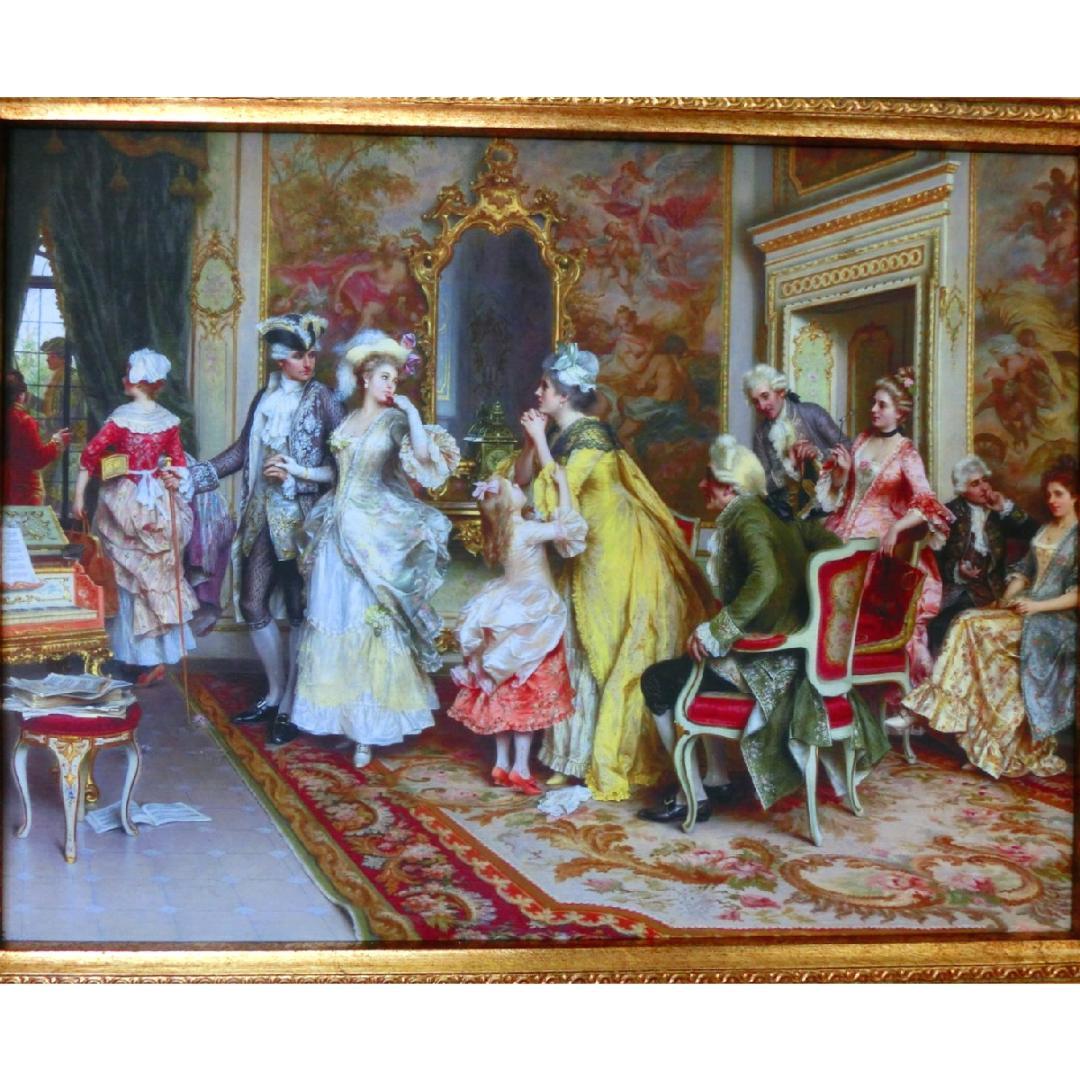 ロココ額絵　中世ヨーロッパ貴族　ゴールド　 2種よりお選び下さい。C・D