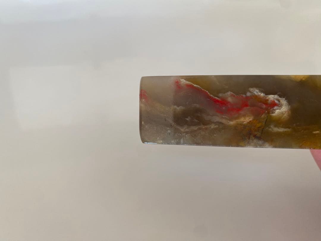 訳あり　巴林石　鶏血　印材　篆刻　印石　書道　落款　引首　雅号　美品